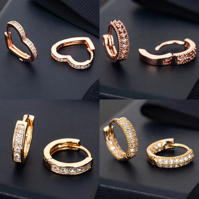 Crystal Huggie Hoop Earrings