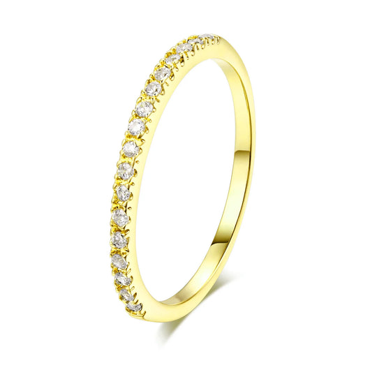 Micro Pave Stacking Ring - Gold