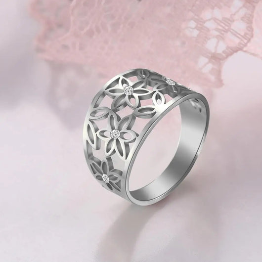 Flower of Life Ring - Silver