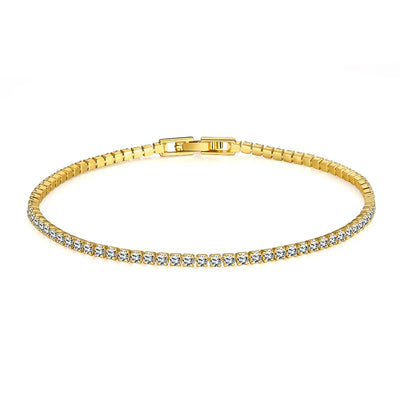 Classic Tennis Bracelet - Gold 2mm