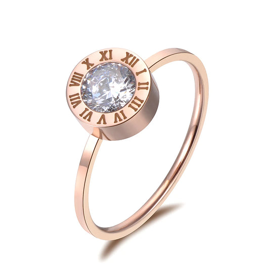 Roman Numeral Ring - Rose Gold