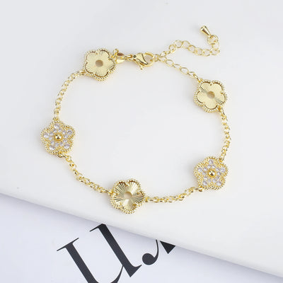 Blossom Clover Bracelet - Gold