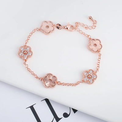 Blossom Clover Bracelet - Rose Gold
