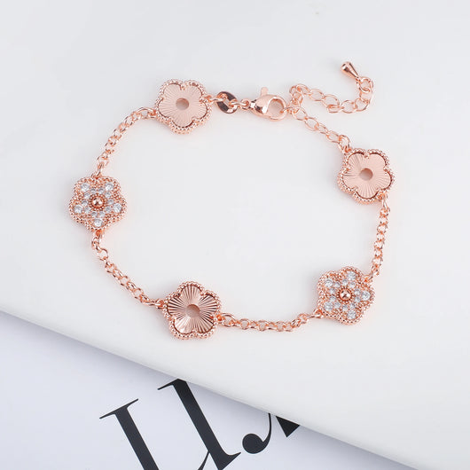 Blossom Clover Bracelet - Rose Gold