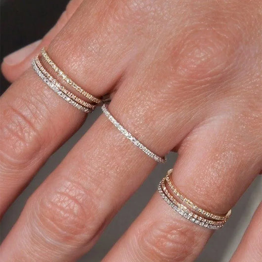 Micro Pave Stacking Ring