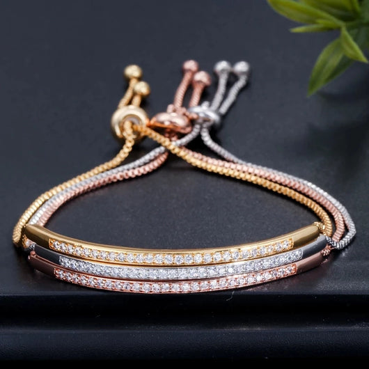 Pave Bar Slider Bracelet