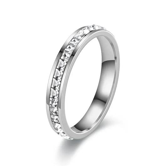 Classic CZ Eternity Band - Silver