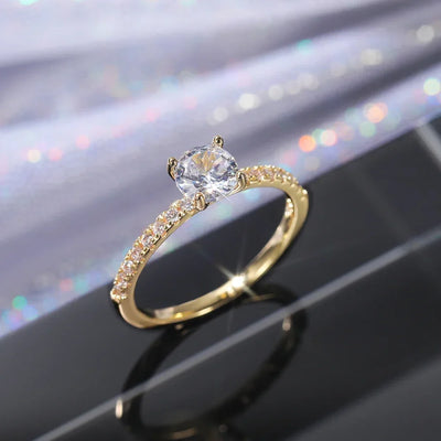 Pave Solitaire Ring