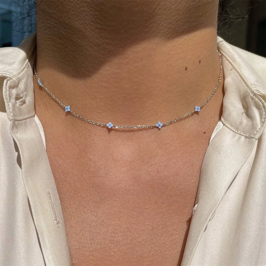 Petite Flower Choker Necklace