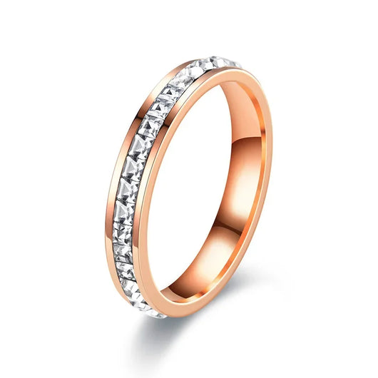 Classic CZ Eternity Band - Rose Gold