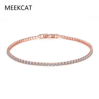 Classic Tennis Bracelet - Rose Gold 2mm