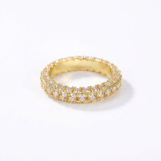 Luxe Pave Eternity Ring - Gold