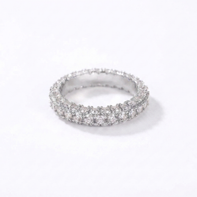 Luxe Pave Eternity Ring - Silver