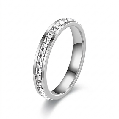 Classic CZ Eternity Band - Silver
