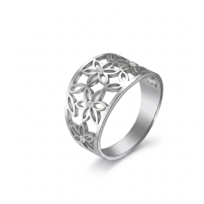 Flower of Life Ring - Silver