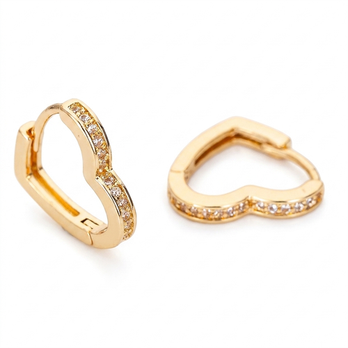 Heart Huggie Hoop Earrings