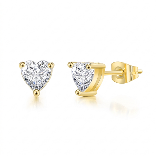 Heart Crystal Stud Earrings