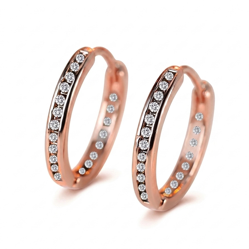 Vintage Crystal Hoop Earrings