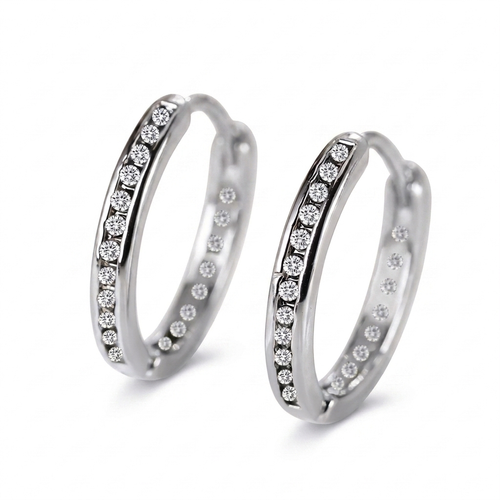 Vintage Crystal Hoop Earrings