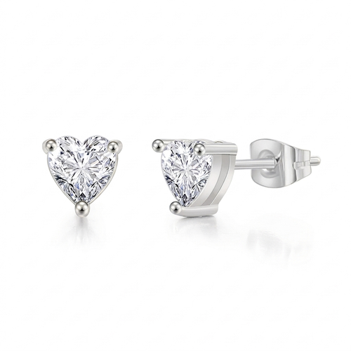 Heart Crystal Stud Earrings