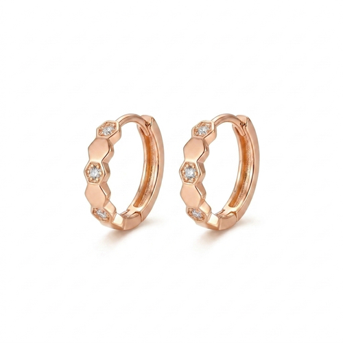 Honeycomb Hoop Earrings