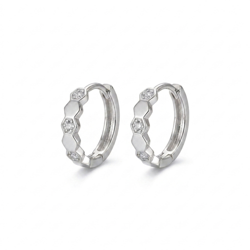 Honeycomb Hoop Earrings