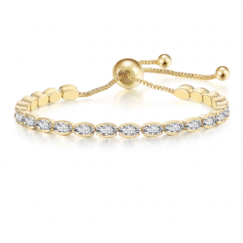 Oval Crystal Slider Bracelet