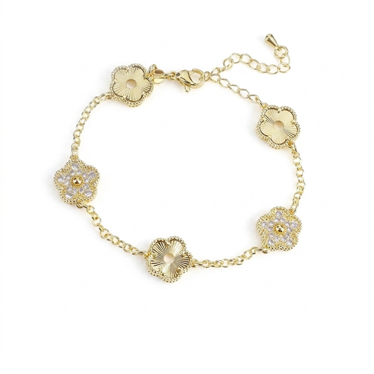 Blossom Clover Bracelet - Gold