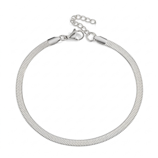 Herringbone Chain Bracelet - Silver