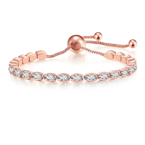 Oval Crystal Slider Bracelet