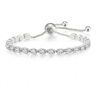 Oval Crystal Slider Bracelet