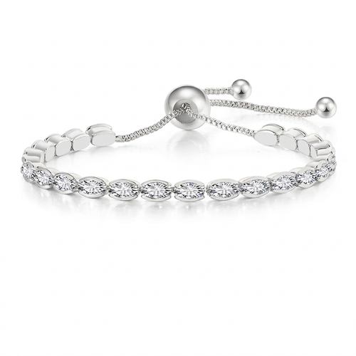 Oval Crystal Slider Bracelet