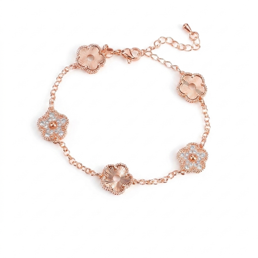Blossom Clover Bracelet - Rose Gold